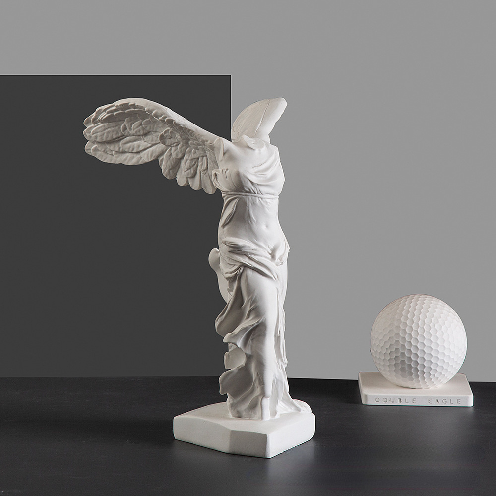 Greek Victory Goddess Statue w - Home Office Bookshelves incelemesi ve fiyatı
