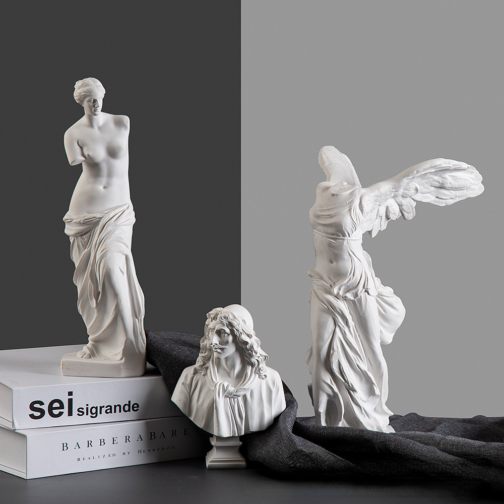 Greek Victory Goddess Statue w - Home Office Bookshelves incelemesi ve fiyatı