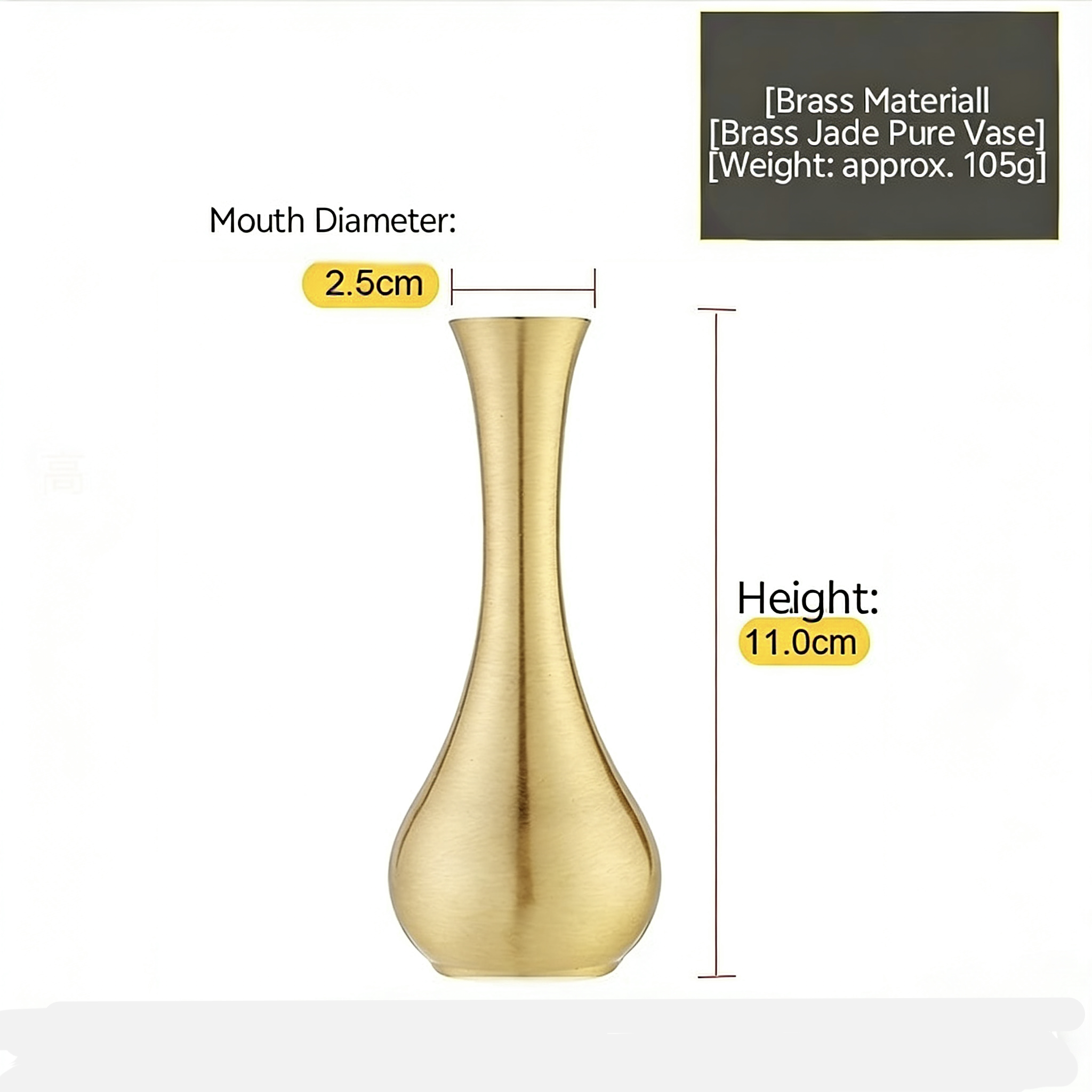 Minimalist Brass Bud Vase, Sli - Home Office Form incelemesi ve fiyatı