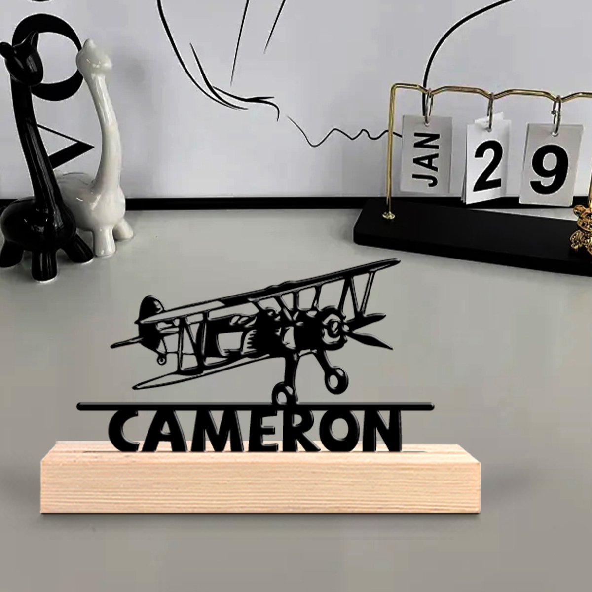 1Pc Csutom Name Jet Aircraft W - Home Office Decor incelemesi ve fiyatı
