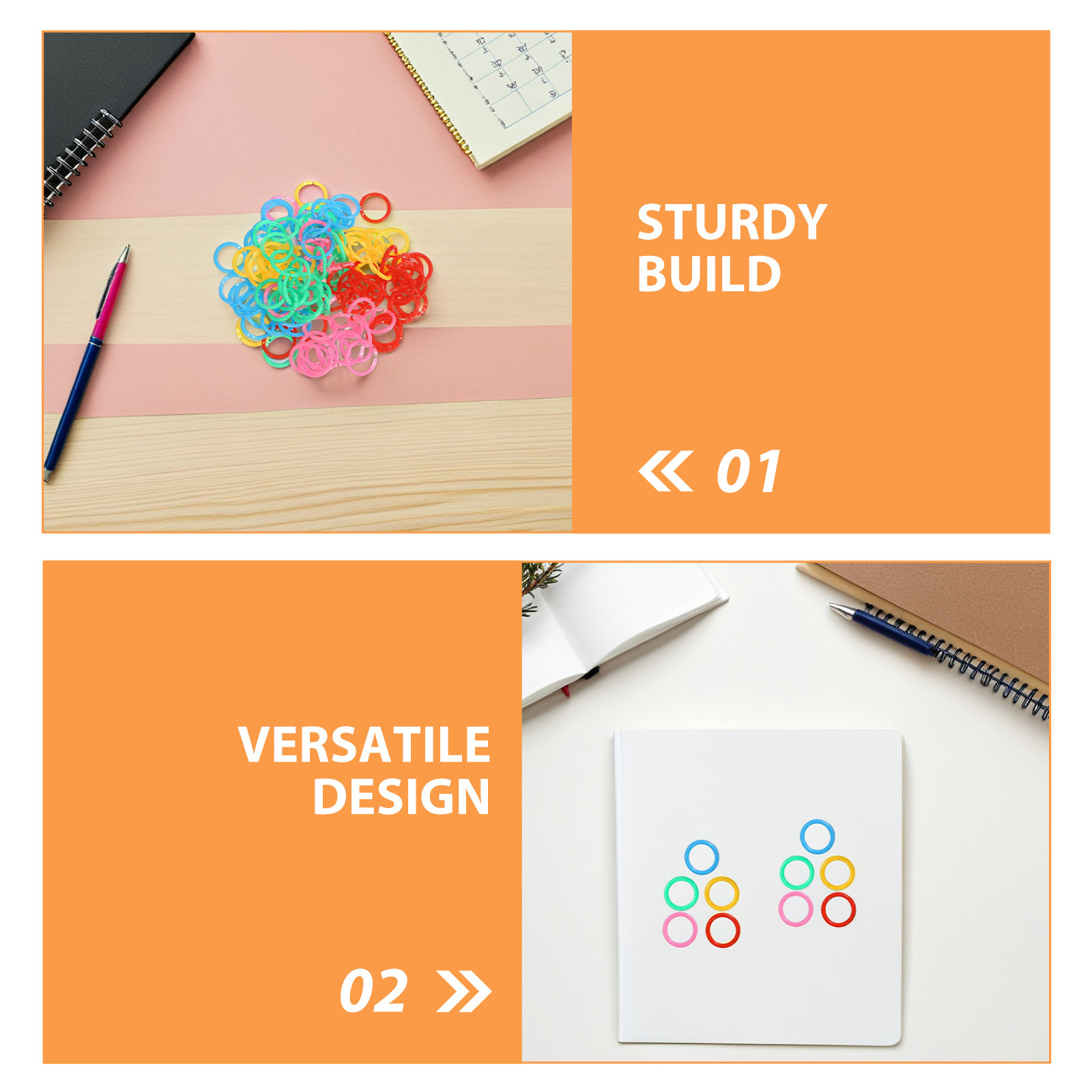 300Pcs 1 Inch Vibrant Plastic  - Home Office Organization incelemesi ve fiyatı