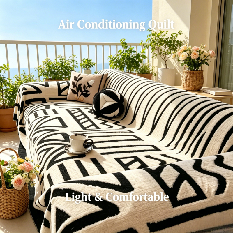 Boho Black White Flannel Sofa  - Home Office Equipment incelemesi ve fiyatı