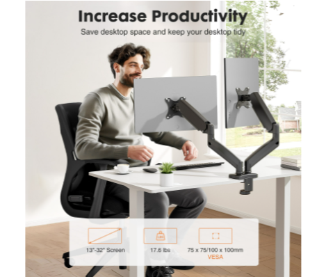 Dual Monitor Stand Arm, Gas Sp - Monitor Riser Stand incelemesi ve fiyatı