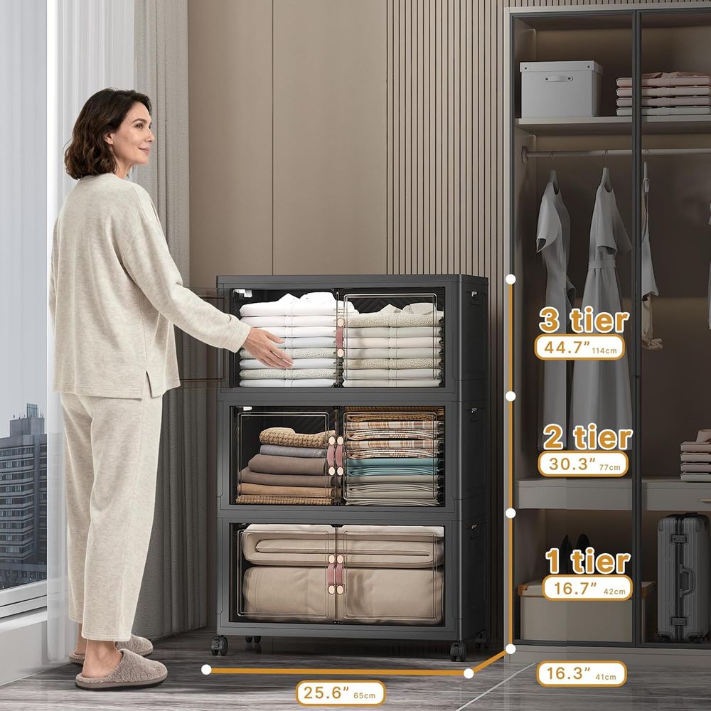 Large Stackable Storage Bins w - Home Office Organization incelemesi ve fiyatı