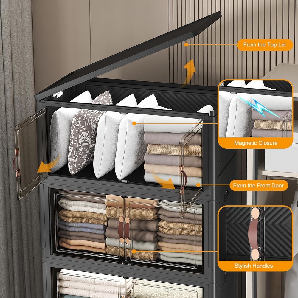 Large Stackable Storage Bins w - Home Office Organization incelemesi ve fiyatı