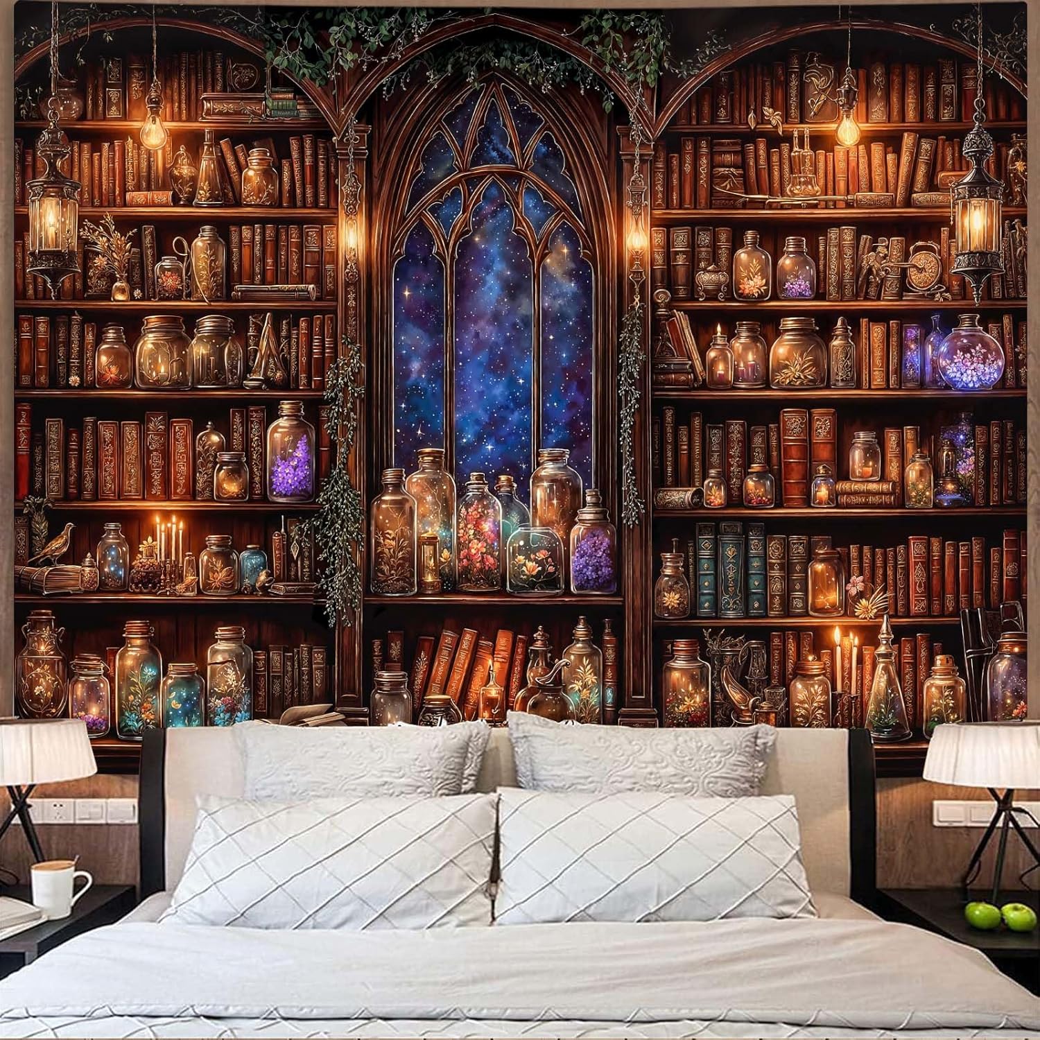 Fantasy Bookshelf Tapestry Med - Home Office Bookshelves incelemesi ve fiyatı