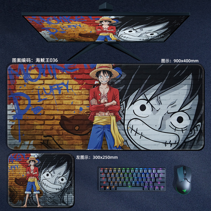 Anime ONE PIECE Leather Mouse  - Home Office Hidden Desk incelemesi ve fiyatı
