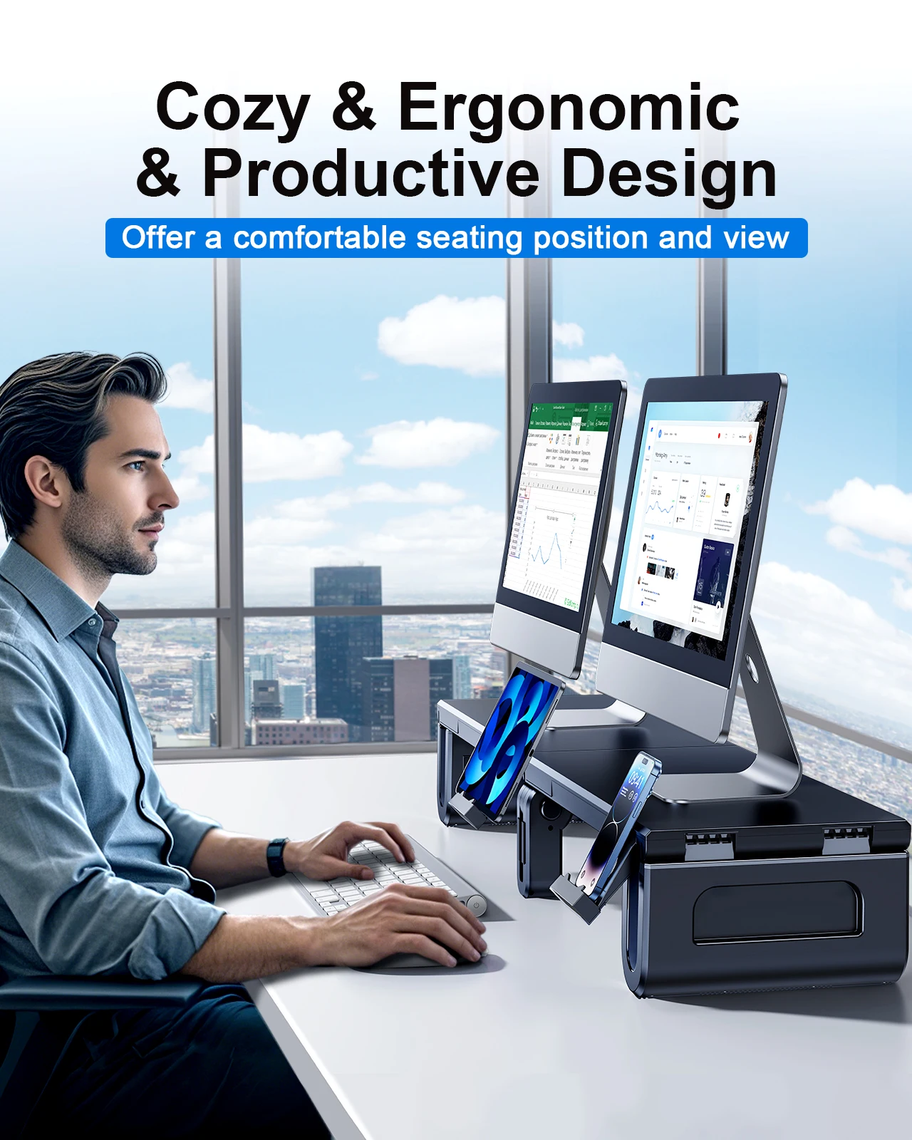 Oatsbasf Dual Monitor Stand Ri - Monitor Riser Stand incelemesi ve fiyatı