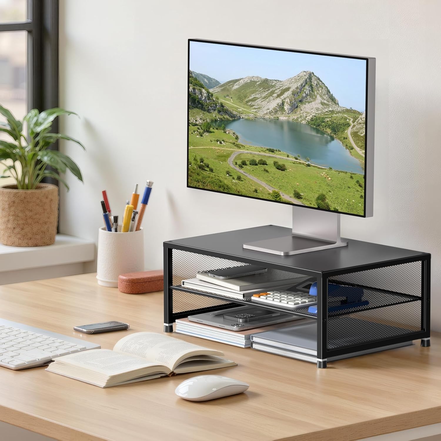 2-Tier Monitor Stand with Desk - Monitor Riser Stand incelemesi ve fiyatı