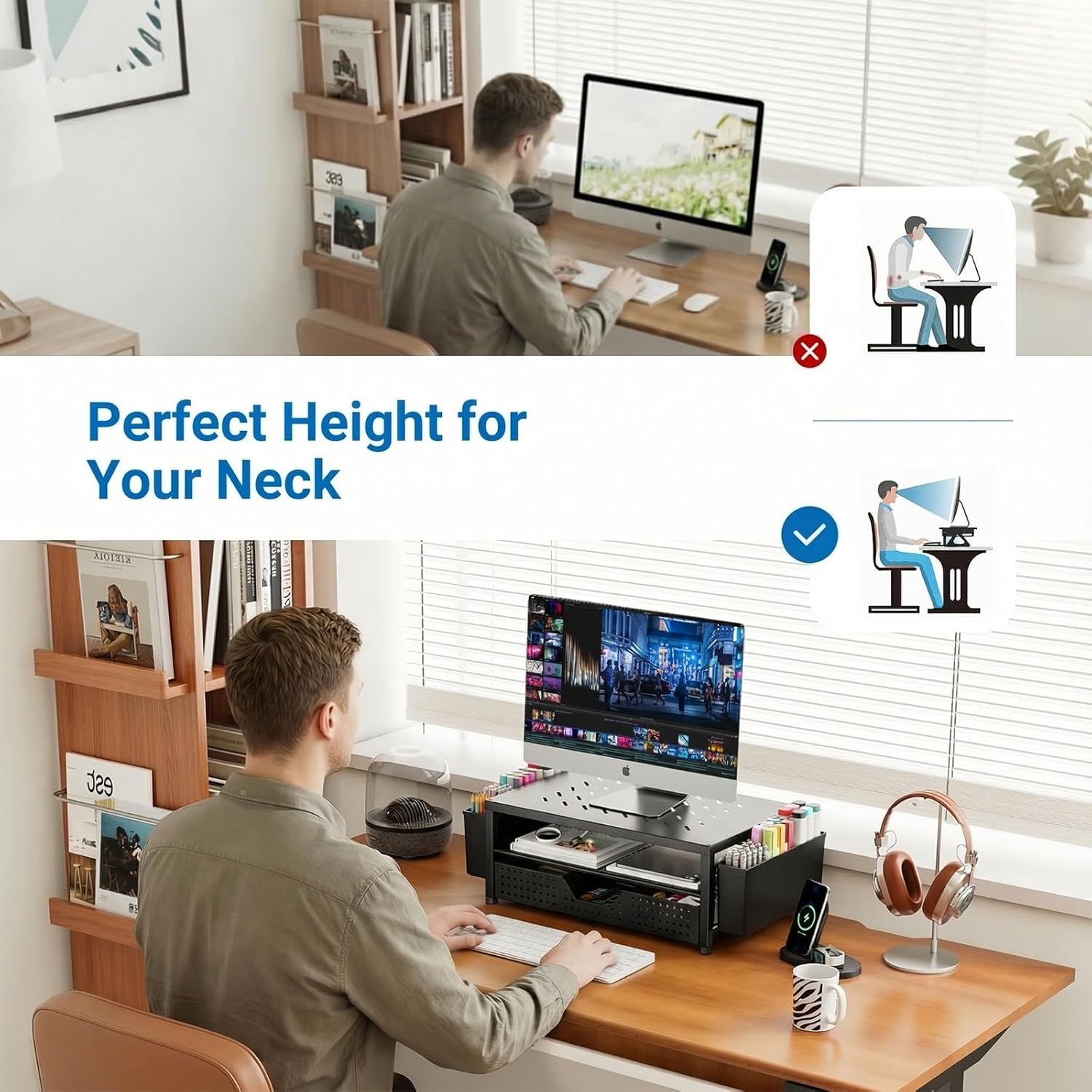 2-Tier Laptop Monitor Stand Ri - Monitor Riser Stand incelemesi ve fiyatı