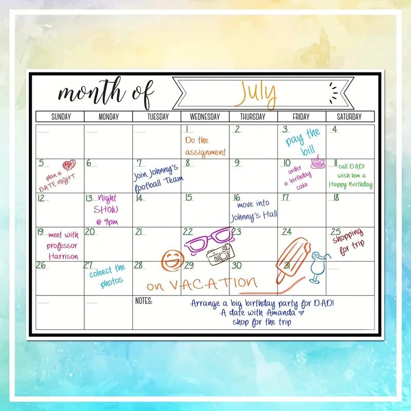 28x21 Inch Magnetic Monthly Pl - Magnetic Calendar Board incelemesi ve fiyatı